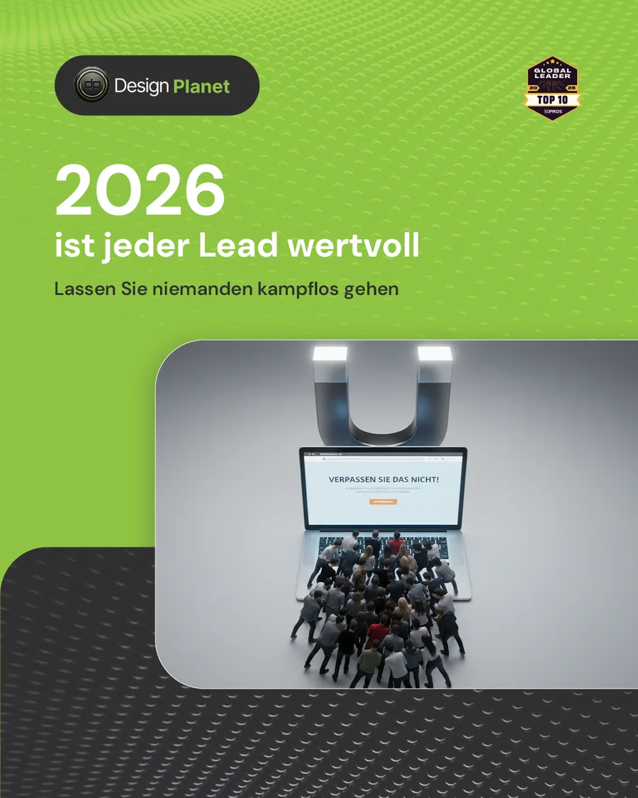 Karussell-Beitrag «70 % Ihrer Besucher verlassen Ihre Website für immer» von Design Planet (Folie 4 von 5)