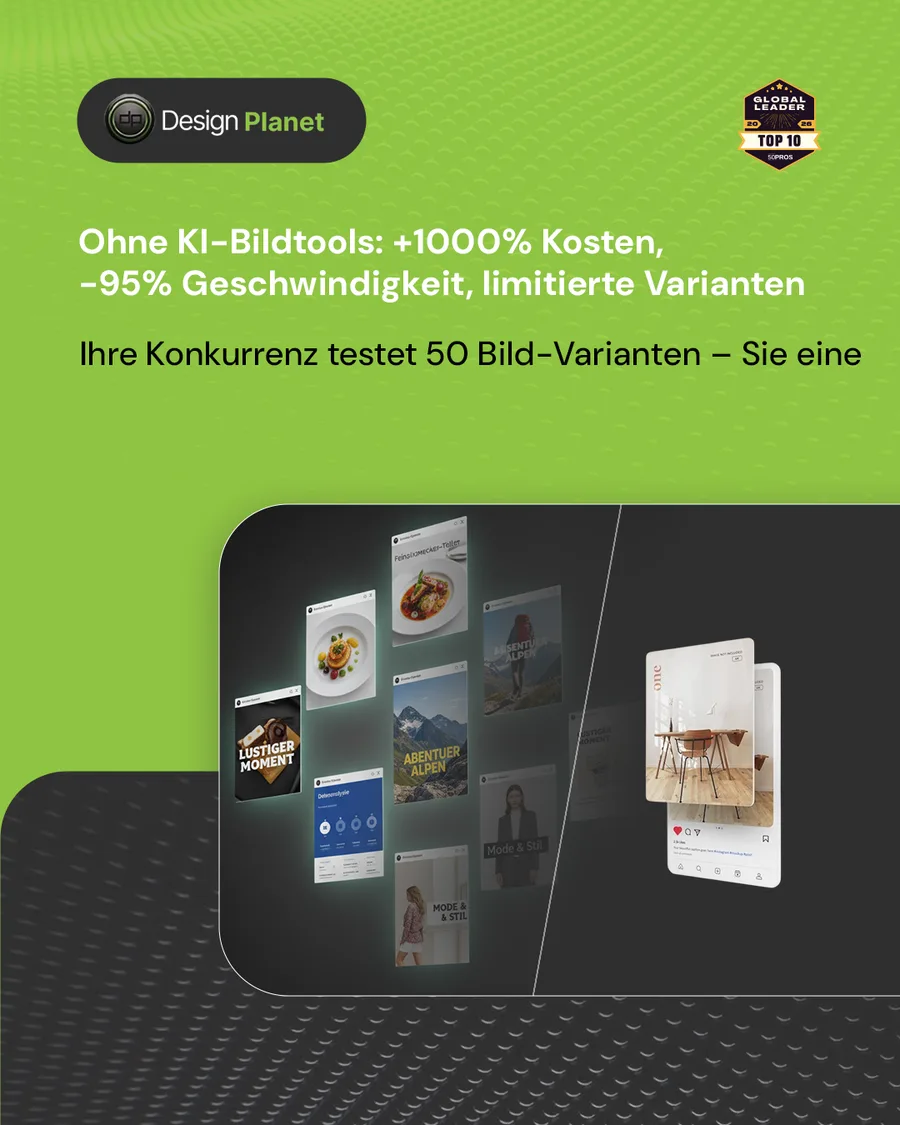 Karussell-Beitrag «Fotoshooting: 5'000 Franken – KI: 50 Franken» von Design Planet (Folie 3 von 5)