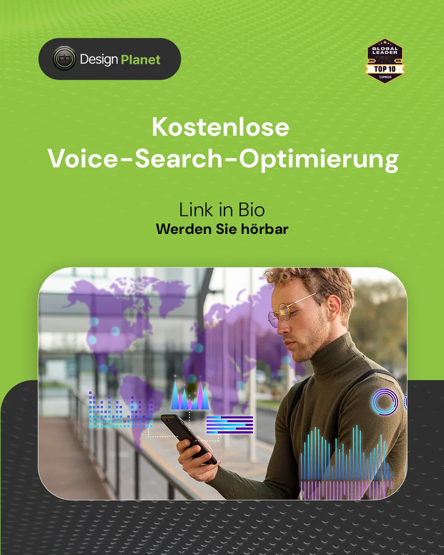 Karussell-Beitrag «58 % der User nutzen Voice Search» von Design Planet (Folie 5 von 5)