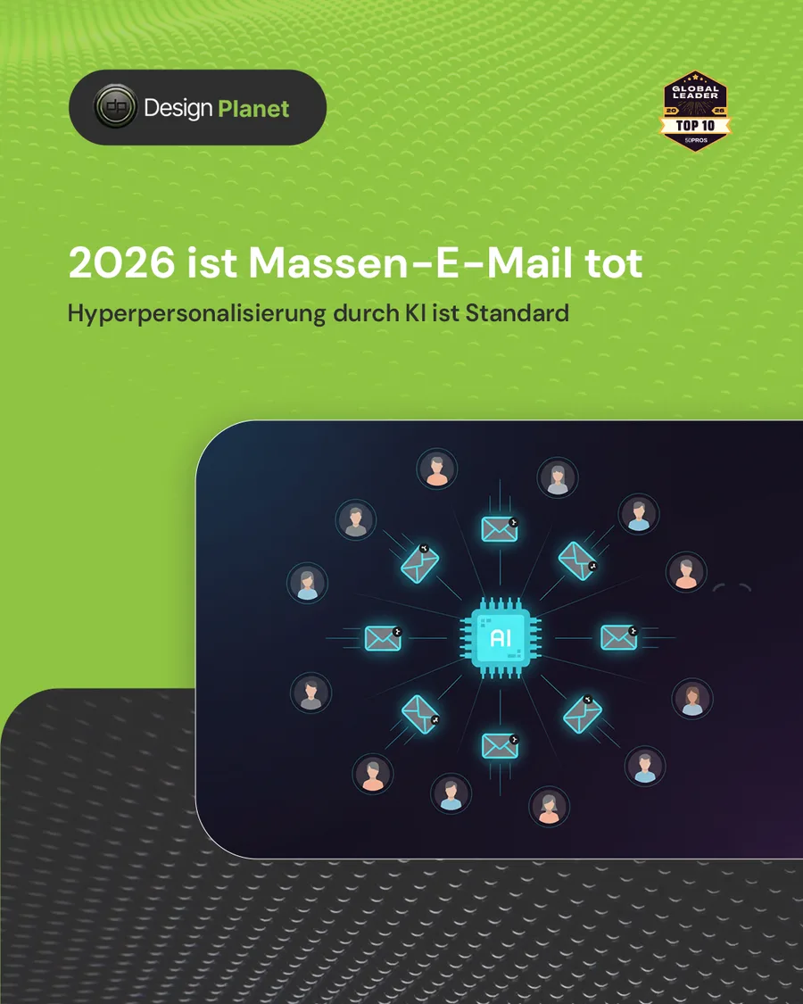 Karussell-Beitrag «Guten Tag [Vorname]. Alle bekommen dieselbe Mail» von Design Planet (Folie 4 von 5)