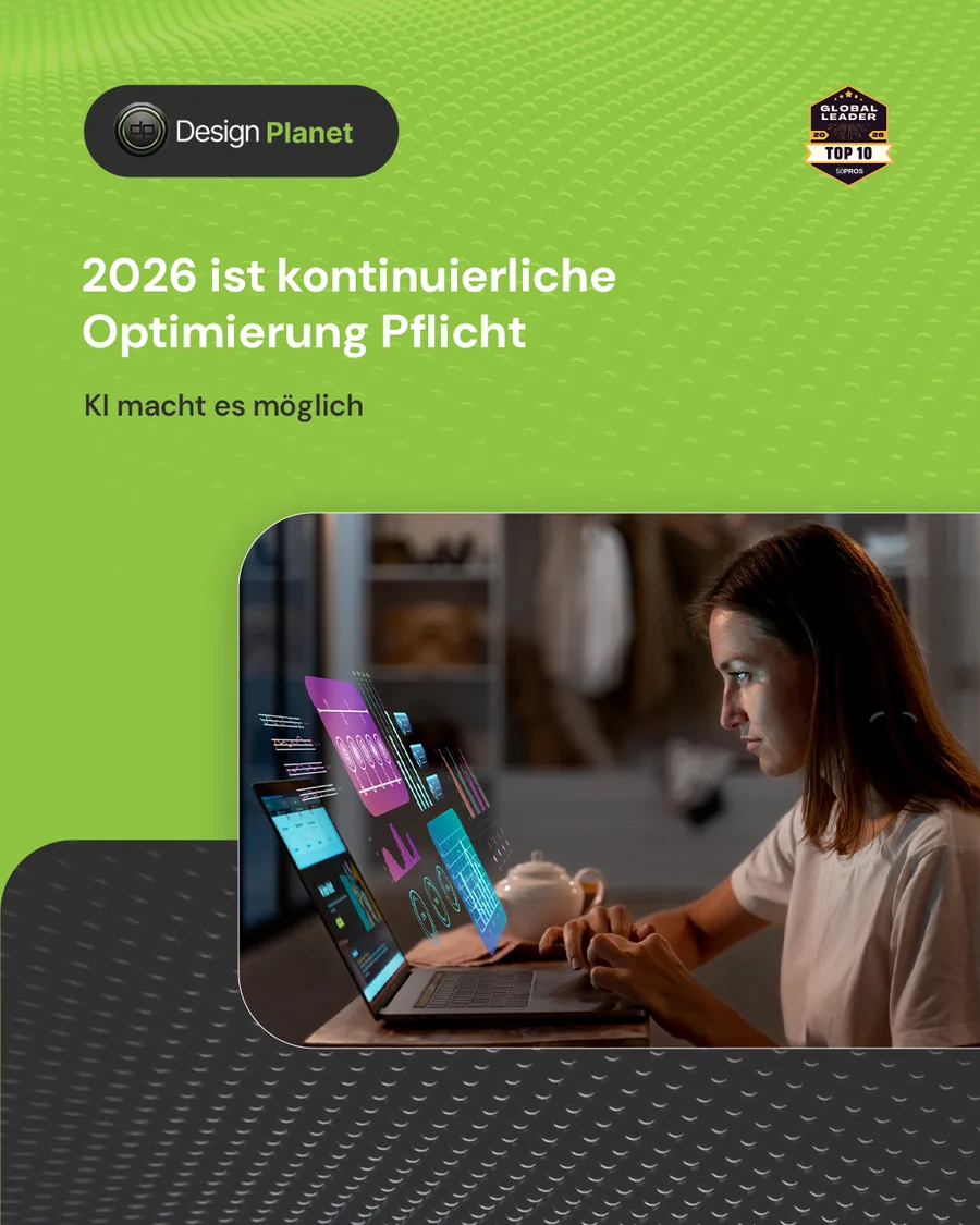 Karussell-Beitrag «Sie testen A gegen B. KI testet 47 Varianten» von Design Planet (Folie 4 von 5)
