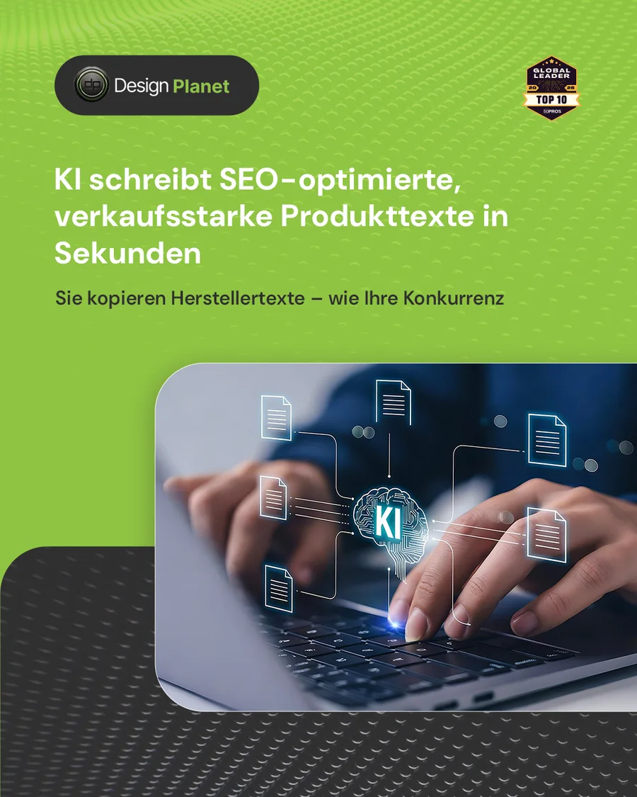 Karussell-Beitrag «100 Produkte, 100 SEO-optimierte Beschreibungen» von Design Planet (Folie 2 von 5)