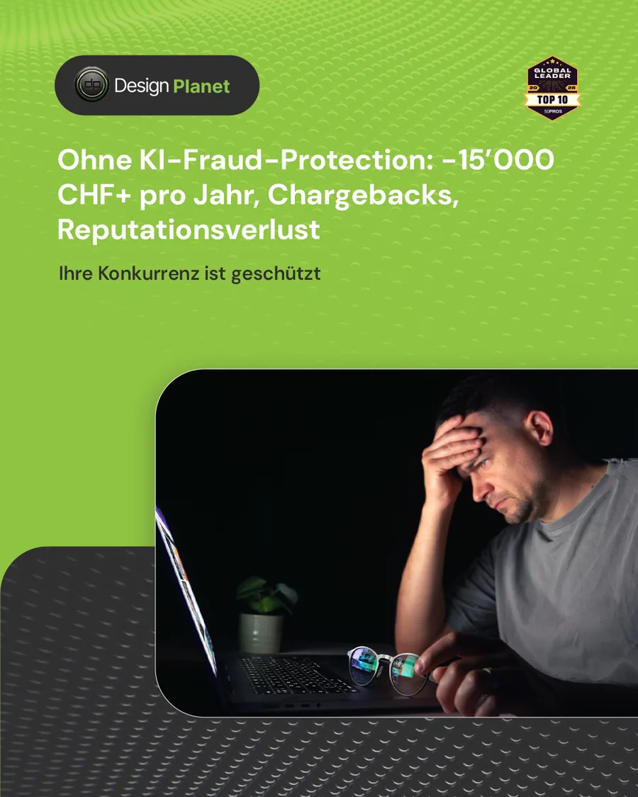 Karussell-Beitrag «Fake-Bestellungen und Bot-Traffic kosten Tausende» von Design Planet (Folie 3 von 5)