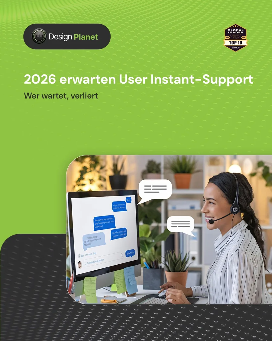 Karussell-Beitrag «79 % der Kunden bevorzugen Live-Chat» von Design Planet (Folie 4 von 5)