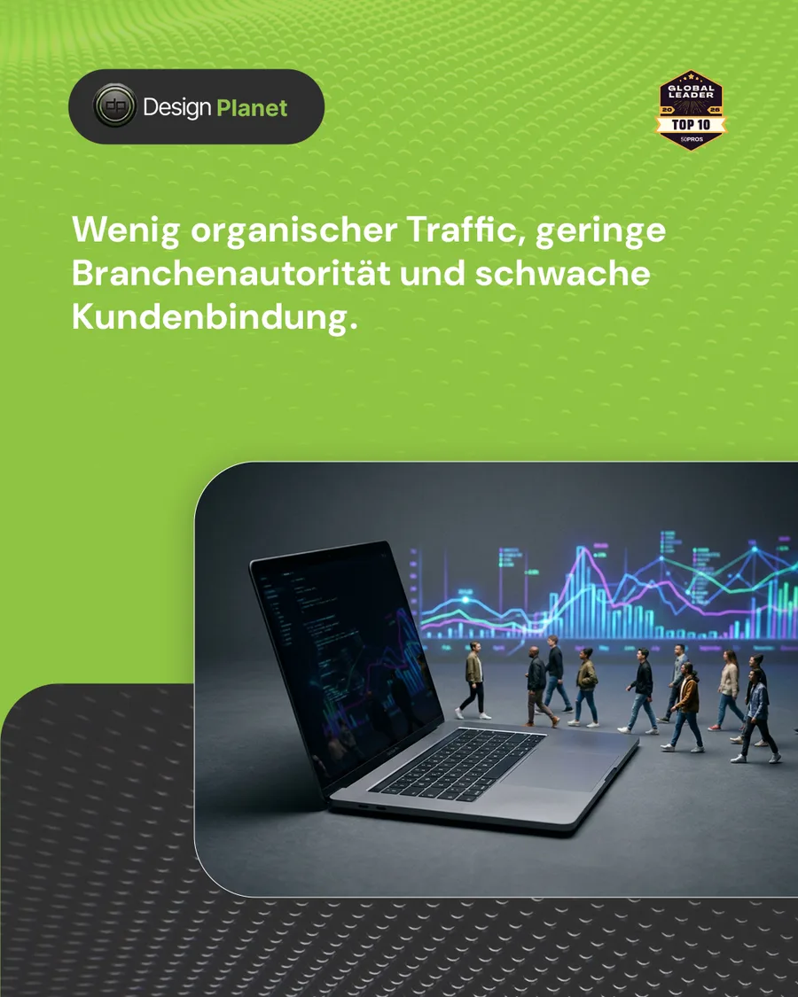 Karussell-Beitrag «Unternehmen mit Blog generieren 67 % mehr Leads» von Design Planet (Folie 3 von 5)