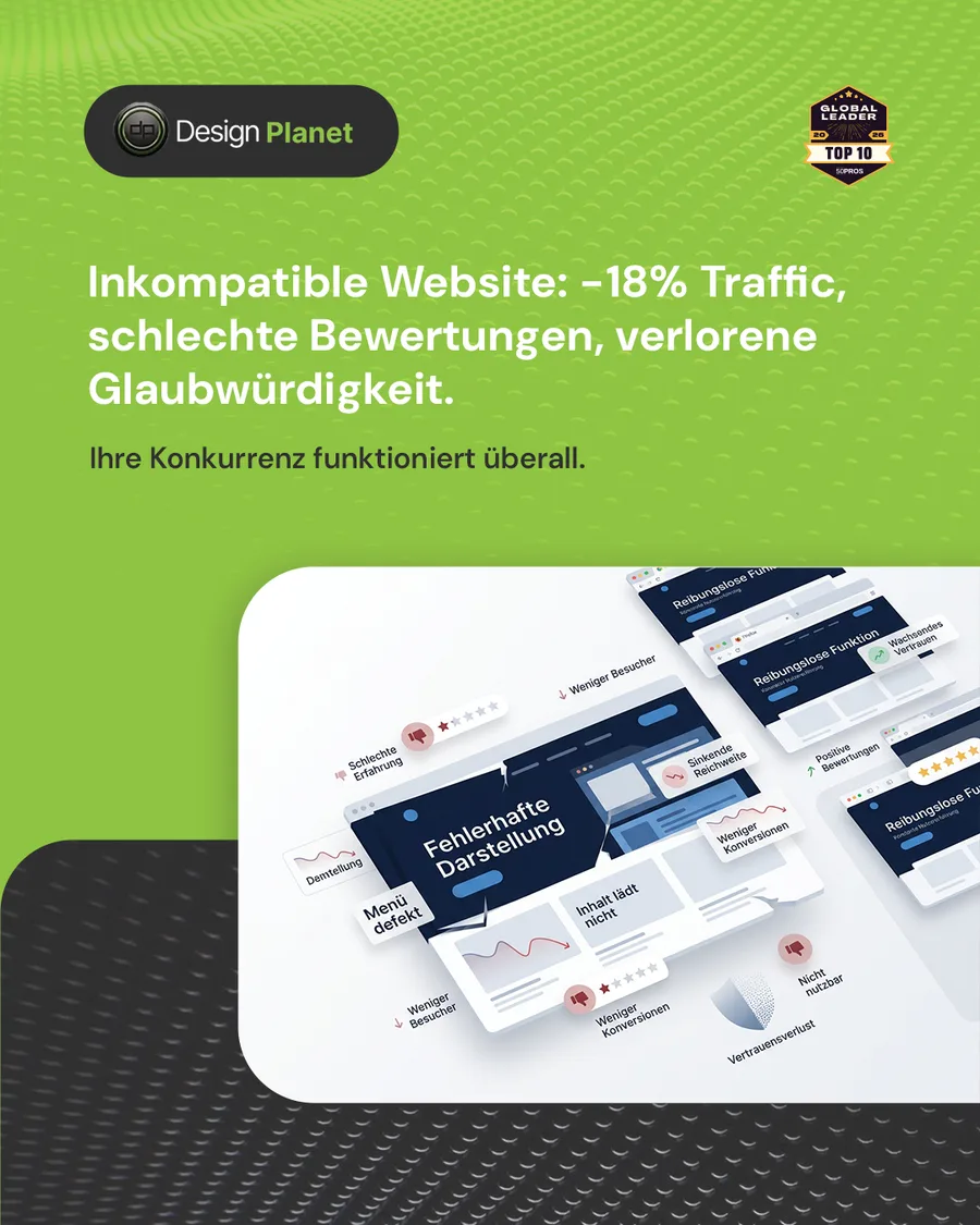 Karussell-Beitrag «Ihre Website funktioniert perfekt auf Chrome» von Design Planet (Folie 3 von 5)